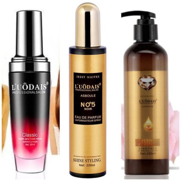 L'Uodais Hair Repair Oil Serum + NO°5 Noir + Curl Keeper Spray